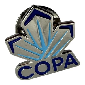 Copa Airlines Silver Enamel Lapel Pin – Logo Design, 0.5” Aviation Collectible - Foto 1 di 4