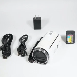 SONY HDR-PJ540 W Handycam White Video Camera Tested Used - Picture 1 of 24