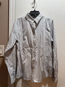 NWT Banana Republic Non-Iron Fitted Striped Shirt Size 14 - Picture 1 of 8