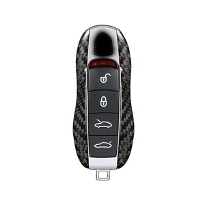 Schlüsselhülle aus Echtcarbon – Kompatibel mit Porsche 911 Cayenne Macan 718 Cay - Picture 1 of 10