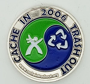 2006 CACHE IN 2006 TRASH OUT GEOCOIN UNACTIVATED AND TRACEABLE - Picture 1 of 3