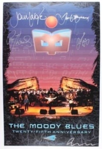 Litografía autografiada por Moody Blues 25 aniversario Red Rocks edición limitada #2127 - Imagen 1 de 4