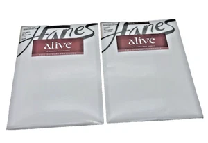 2 Hanes 810 Alive Full Support Control Tp Pantyhose Sz A Little Color Discontinu - Picture 1 of 7