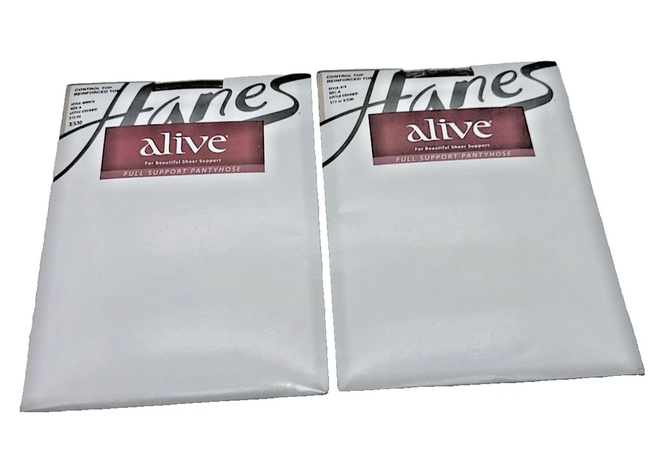3 Hanes Alive Full Support Pantyhose Control Top Little Color Size a RC 6699