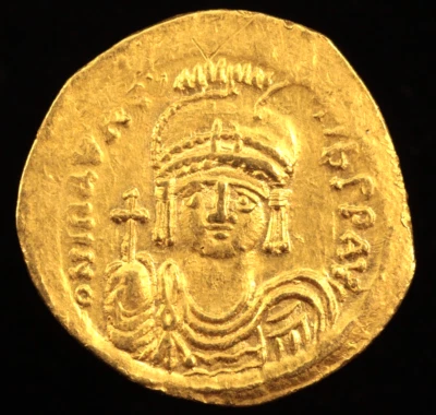 Imperio Bizantino Mauricio Tiberio Oro Solidus VICTORIA PROMEDIO 582-602 AD. Foto 1 de 2
