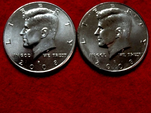 2008 P D KENNEDY UNC CLAD HALF DOLLAR  (2-COINS) ITEM #51R Cover
