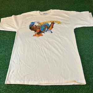 Vintage Budweiser Anheuser Busch Beer Graphic T-Shirt Eagle 90s Mens Extra Large - Picture 1 of 9