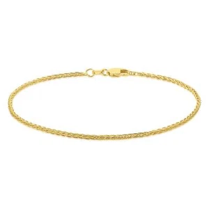9ct Yellow Gold Silver Filled 19cm Foxtail 40 Gauge Bracelet - Picture 1 of 1