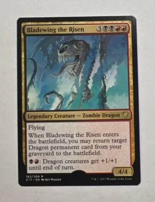MISPRINT Missing Holo Seal MTG Bladewing the Risen  – Commander 2017 Card # 163 - Image 1 of 2