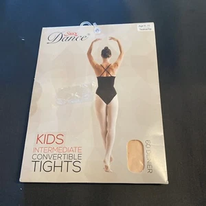 Convertible Tights Silky DanceTheatrical Pink 60 Denier Intermediate kids age7-9 - Picture 1 of 5