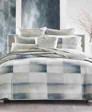 Hotel Collection Illusions Duvet Cover 100% Pima Cotton Queen Blue & Grey $300