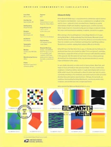 #1918 (55c} Forever Ellsworth Kelly #5382-#5390) Souvenir Page - Picture 1 of 1