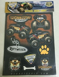 D'COR Decal Sheet Rottweiler Monster Jam Monster Trucks 40-90-204 - Picture 1 of 1