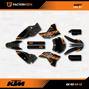Gray Orange Shift Racing Graphics Kit fit 09-15 KTM 65sx 65 sx Decal Sticker Kit - Foto 1 di 4