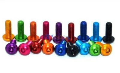 M3 6mm-10mm Round Head Aluminum Alloy Metric Hex Socket Cap Screw Bolt 10pcs New - Image 1 of 2