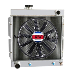 RADIADOR DE ALUMINIO PARA 64-66 Ford Mustang / 60-65 Ford Falcon / Comet 3 filas + ventilador de 14" - Imagen 1 de 6