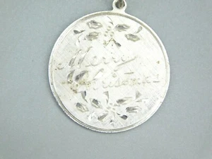 Vintage Etched Merry Christmas Signed Elco Sterling Pendant for Necklace - Picture 1 of 4