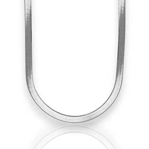 Herringbone Chain Necklace - 14K White Gold - Solid - Picture 1 of 5