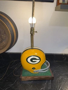 Vintage 1970’s Green Bay Packers Football Turf Base Helmet Lamp- Tested - Picture 1 of 7