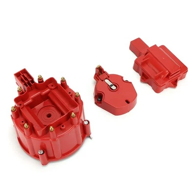 Distributor Cap With Coil Rotor Red Replacement For V8 265 283 307 32 SU - Image 1 of 4