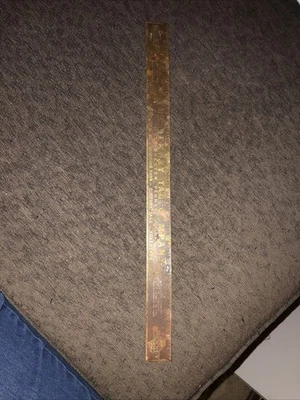 Vintage The DENNEY  TAG COMPANY West Chester Penn 15” Advertising Brass Ruler - Image 1 of 4