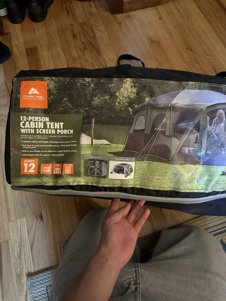 Ozark Trail 12-местная Кабинная Палатка, с Трансформируемым Экраном Комната Новая - Изображение 1 из 4