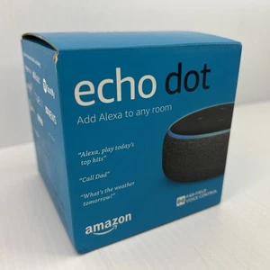 Amazon Echo Dot (3rd Gen) Smart Speaker – Charcoal  Alexa  Boxed  VGC - Picture 1 of 8