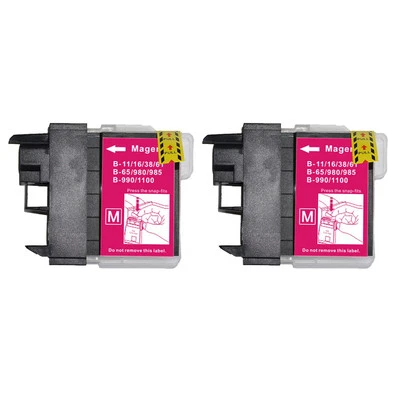 2 Tintenpatronen Magenta für Brother DCP-365CN, MFC-297C, MFC-5890CN, MFC-J615W - Bild 1 von 3
