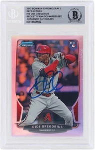 Didi Gregorius Diamondbacks Signed 2013 Bowman Draft Chrome #19 BAS Rookie Card - Picture 1 of 3
