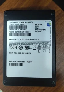 Samsung 15.36TB SSD PM1633A SAS MZ-1LS15T0 F/W VET30CAQ MZ1LS15THMLS-000C4 - Picture 1 of 3