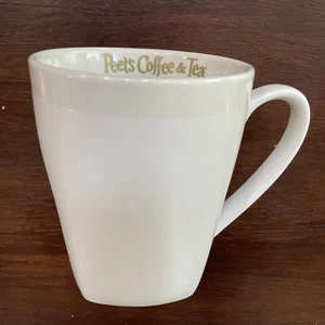 Taza de café y té Peet’s BIA Art Deco logotipo interior beige crema - Imagen 1 de 9