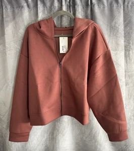 A New Day Damen Doppelstrick Reißverschluss Hoodie Sweatshirt Rost Größe 2X - Bild 1 von 4