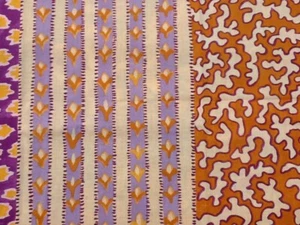 Kaffe Fassett SWIGGLE STRIPE PURPLE OCHRE GP22 52 in X WOF original issue - Picture 1 of 4