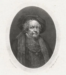 REMBRANDT VAN RIJN - Porträt - Lanzedelly - Lithographie 1819 - Picture 1 of 2