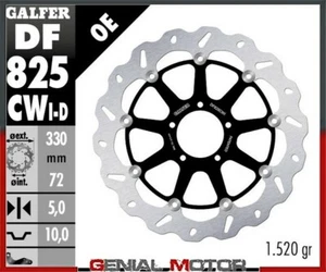 Galfer Front Right Brake Disc WAVE FLOAT Full 330x5m DUCATI MONSTER 1200 R 16>19 - Picture 1 of 1