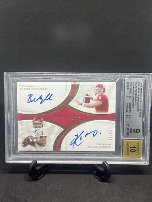 Immaculate Collection #11 Baker Mayfield / Kyler Murray Dual Auto /25 Graded 9  - Image 1 of 3