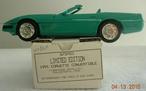 AMT/ERTL 1991 CORVETTE CONVERTIBLE LIMITED EDITION TURQUOISE PROMO NEW IN BOX - Picture 1 of 1