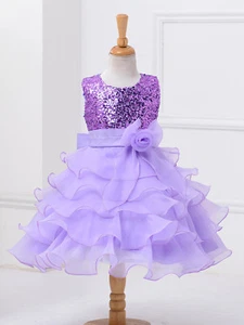 Kids Girls Dress Flower Princess Party Wedding Bridesmaid Pageant Formal Dress - Picture 1 of 10
