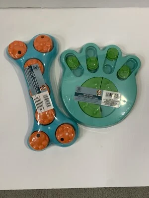 Dog Interactive Treat Puzzle Pet Toy Set of 2 Seek-A-Treat Increase Pet IQ NEW - Image 1 of 4