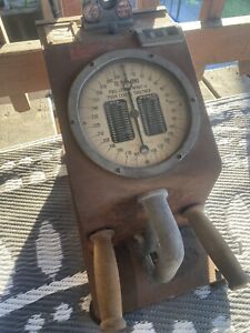 Vintage D. Gottlieb 1 Cent Coin Operated Grip Strength Tester  Machine Unrestore