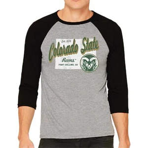 Original Retro Brand Men's 3/4 Baseball Tee, Heather/Black, Small - Picture 1 of 1