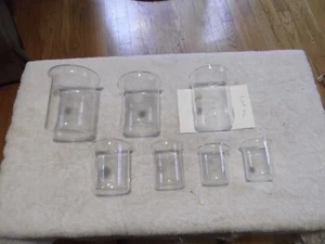 7 Becher verschiedene Größen Glas Labor Posten 100-600 ml - Bild 1 von 2