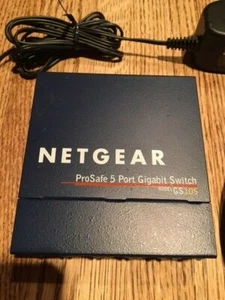 NETGEAR ProSafe GS105 5 Port Gigabit Ethernet Switch w/ AC Adapter - Picture 1 of 5