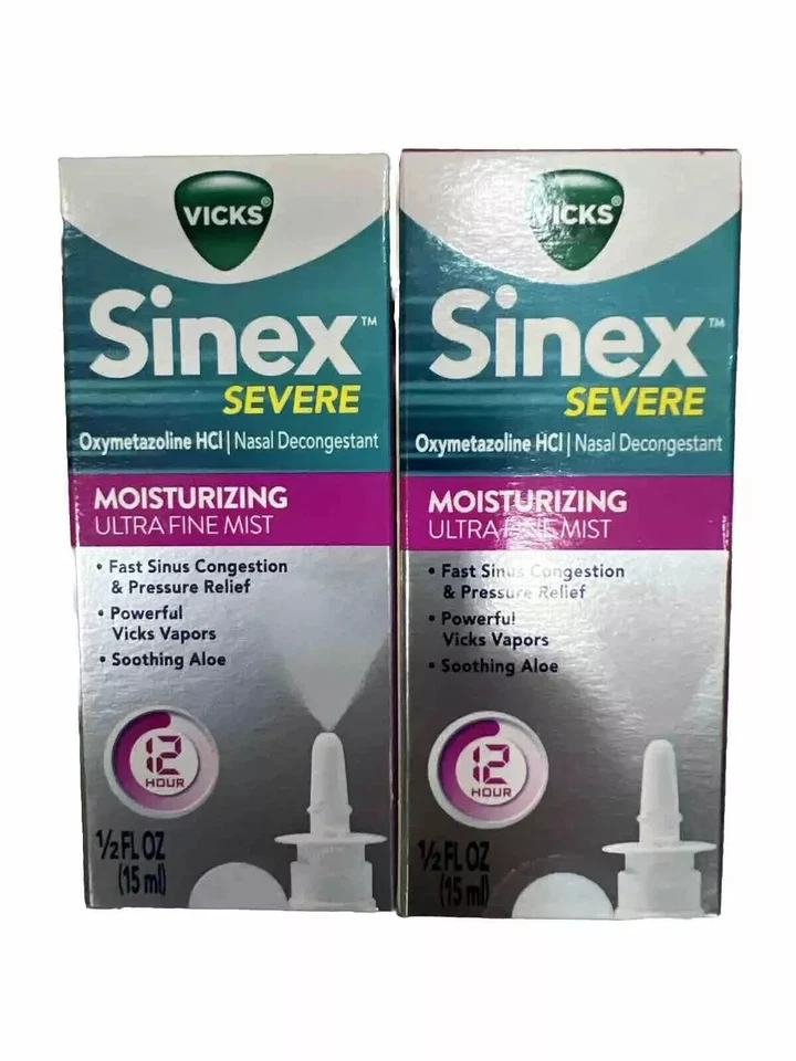 LOTE DE 2 niebla nasal ultra fina hidratante severa Vicks Sinex 0,5 fl EXP 04/2026 Foto 1 de 1