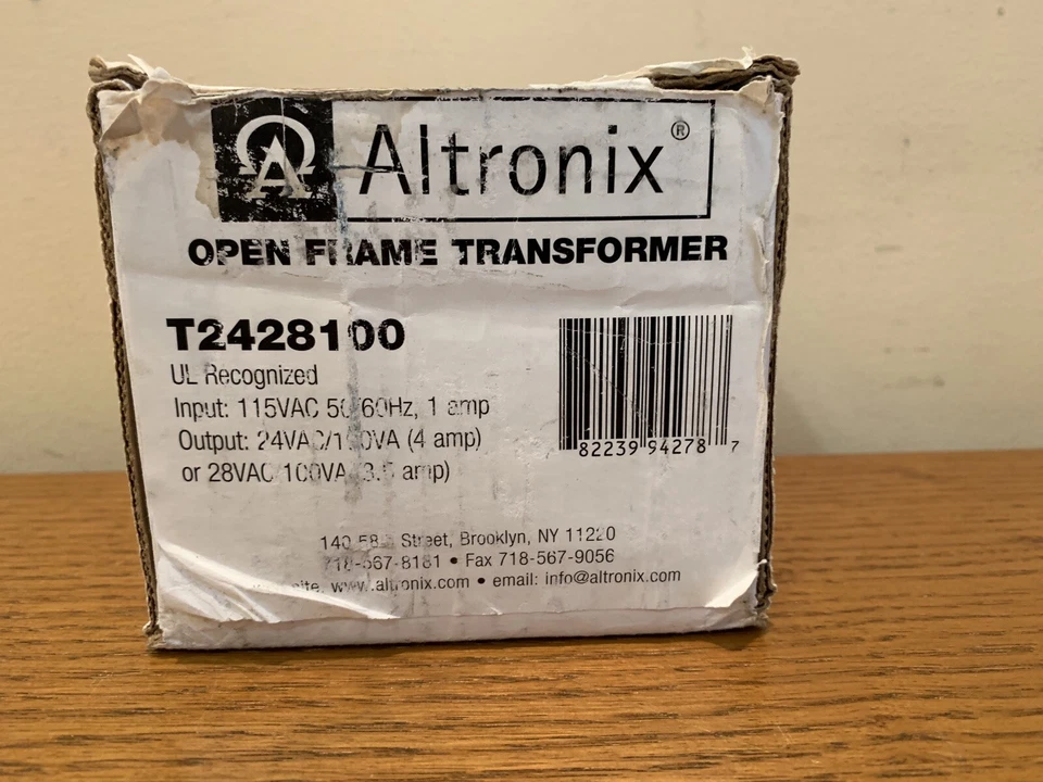 Altronix T2428100 Open Frame Transformer 24VAC 100VA 4A - New - Image 1 of 2