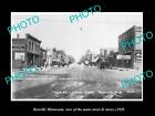 OLD POSTCARD SIZE PHOTO OF RENVILLE MINNESOTA THE MAIN STREET & STORES c1920