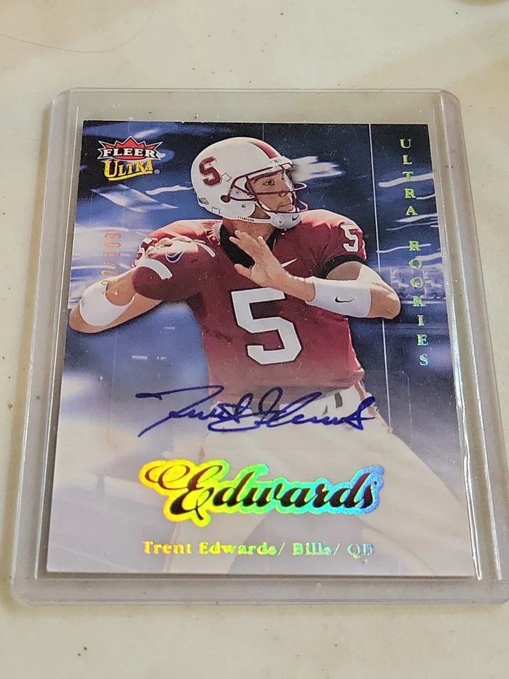 2007 FLEER ULTRA ROOKIES /199 AUTO TRENT EDWARDS BILLS - Image 1 of 2