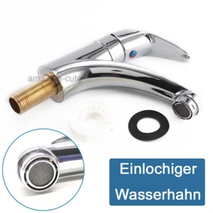 Wertige verchromte Waschbecken Wasserhahn unkompliziert Kaltwasserhahn aus DE - Bild 1 von 4