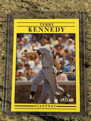 1991 Fleer San Francisco Giants Baseball Card #263 Terry Kennedy MLB Near Mint - Image 1 of 4