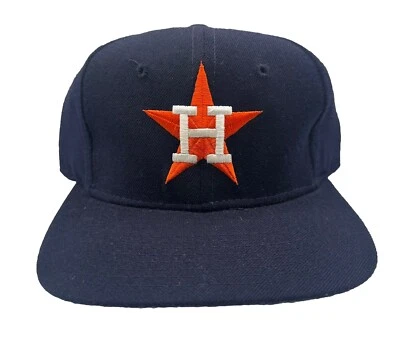 Vintage 90s Houston Astros Sports Specialties Fitted 100% Wool Navy MLB 7 1/8 - Image 1 of 4